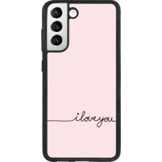 Samsung Galaxy S21 FE 5G Case Hülle - Silikon schwarz Valentine 2023 i love you writing
