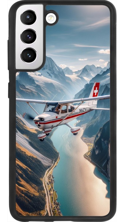 Samsung Galaxy S21 FE 5G Case Hülle - Silikon schwarz Schweizer Alpenflug