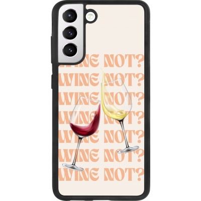 Coque Samsung Galaxy S21 FE 5G - Silicone rigide noir Wine not