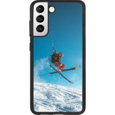 Samsung Galaxy S21 FE 5G Case Hülle - Silikon schwarz Winter 22 Ski Jump