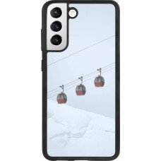 Samsung Galaxy S21 FE 5G Case Hülle - Silikon schwarz Winter 22 ski lift