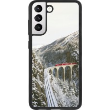 Samsung Galaxy S21 FE 5G Case Hülle - Silikon schwarz Winter 25 Winter polar express
