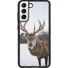Samsung Galaxy S21 FE 5G Case Hülle - Silikon schwarz Winter 25 Winter reindeer