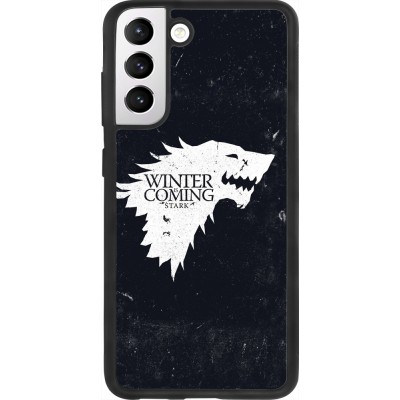 Coque Samsung Galaxy S21 FE 5G - Silicone rigide noir Winter is coming Stark