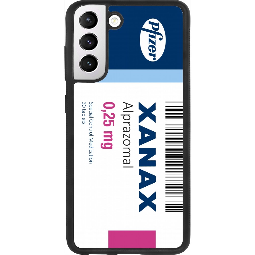 Coque Samsung Galaxy S21 FE 5G - Silicone rigide noir Xanax Alprazolam 2025