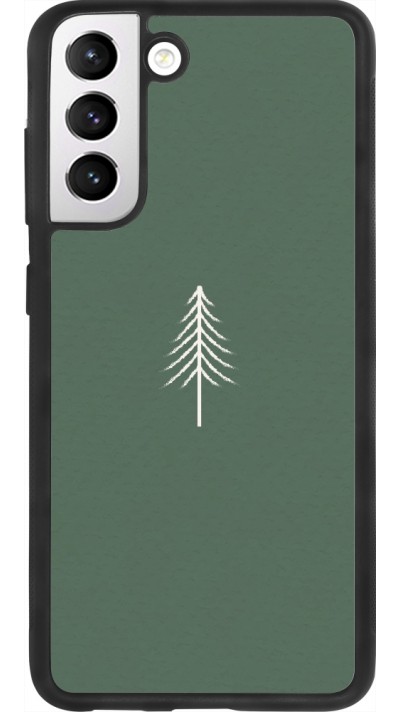 Coque Samsung Galaxy S21 FE 5G - Silicone rigide noir Christmas 22 minimalist tree