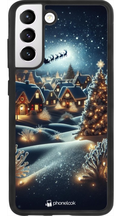 Coque Samsung Galaxy S21 FE 5G - Silicone rigide noir Noël 2023 Christmas is Coming
