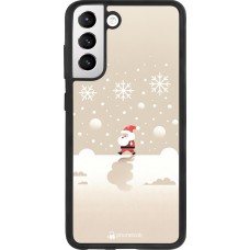 Coque Samsung Galaxy S21 FE 5G - Silicone rigide noir Noël 2023 Minimalist Santa