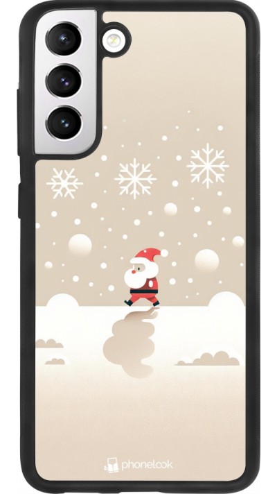 Coque Samsung Galaxy S21 FE 5G - Silicone rigide noir Noël 2023 Minimalist Santa