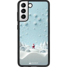 Samsung Galaxy S21 FE 5G Case Hülle - Silikon schwarz Weihnachten 2023 Kleiner Vater Schneeflocke