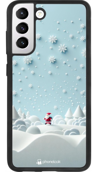 Samsung Galaxy S21 FE 5G Case Hülle - Silikon schwarz Weihnachten 2023 Kleiner Vater Schneeflocke