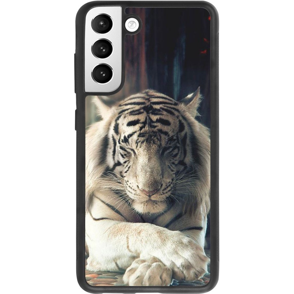 Hülle Samsung Galaxy S21 FE 5G - Silikon schwarz Zen Tiger