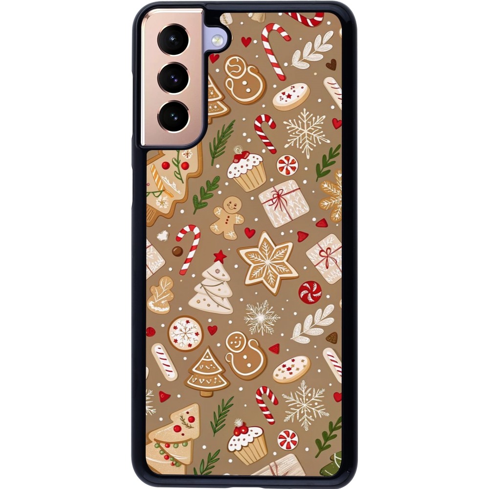 Coque Samsung Galaxy S21+ 5G - Christmas 25 Pattern Ginger Cookie