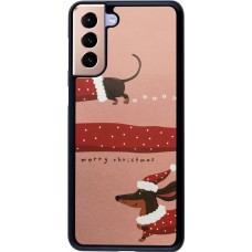 Coque Samsung Galaxy S21+ 5G - Christmas 25 Teckel Merry Xmas