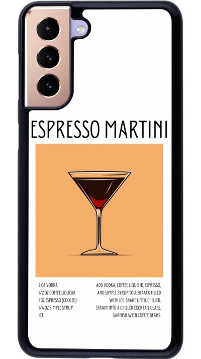 Samsung Galaxy S21+ 5G Case Hülle - Cocktail Rezept Espresso Martini