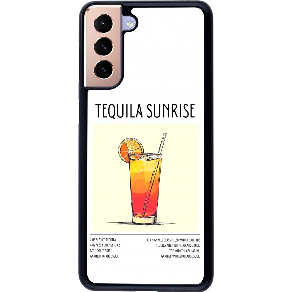 Samsung Galaxy S21+ 5G Case Hülle - Cocktail Rezept Tequila Sunrise