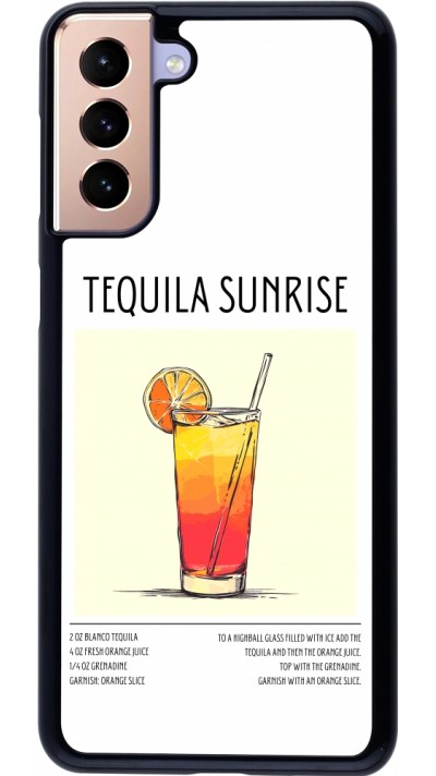 Coque Samsung Galaxy S21+ 5G - Cocktail recette Tequila Sunrise