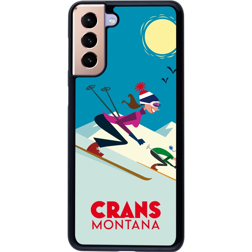 Samsung Galaxy S21+ 5G Case Hülle - Crans-Montana Ski Downhill