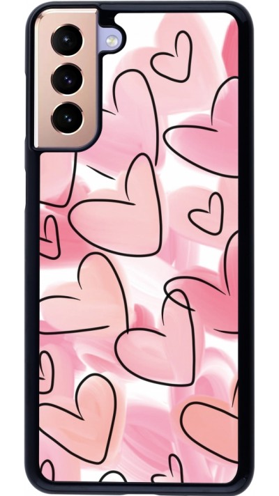 Coque Samsung Galaxy S21+ 5G - Easter 2023 pink hearts