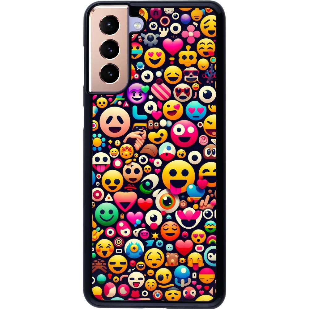 Samsung Galaxy S21+ 5G Case Hülle - Emoji Mix Farbe