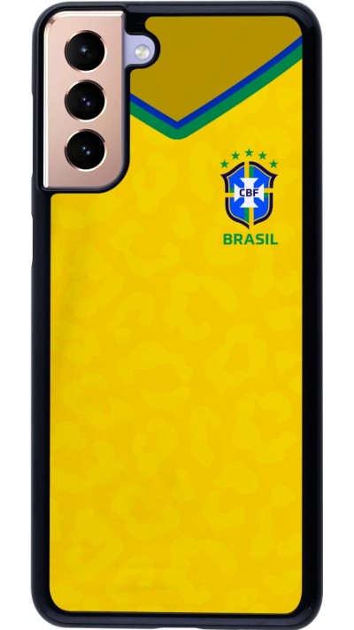 Coque Samsung Galaxy S21+ 5G - Maillot de football Brésil 2022 personnalisable