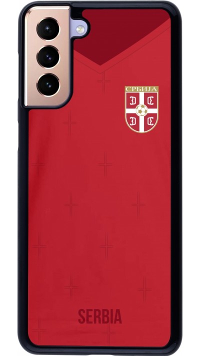 Coque Samsung Galaxy S21+ 5G - Maillot de football Serbie 2022 personnalisable