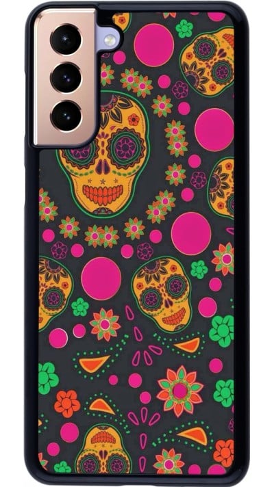 Samsung Galaxy S21+ 5G Case Hülle - Halloween 22 colorful mexican skulls