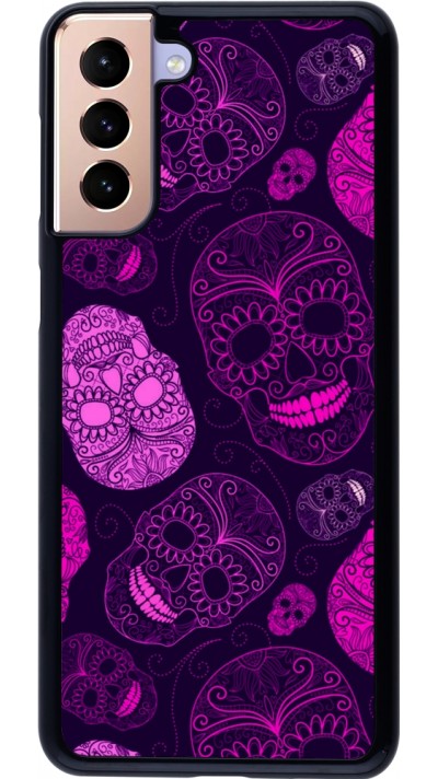 Samsung Galaxy S21+ 5G Case Hülle - Halloween 2023 pink skulls