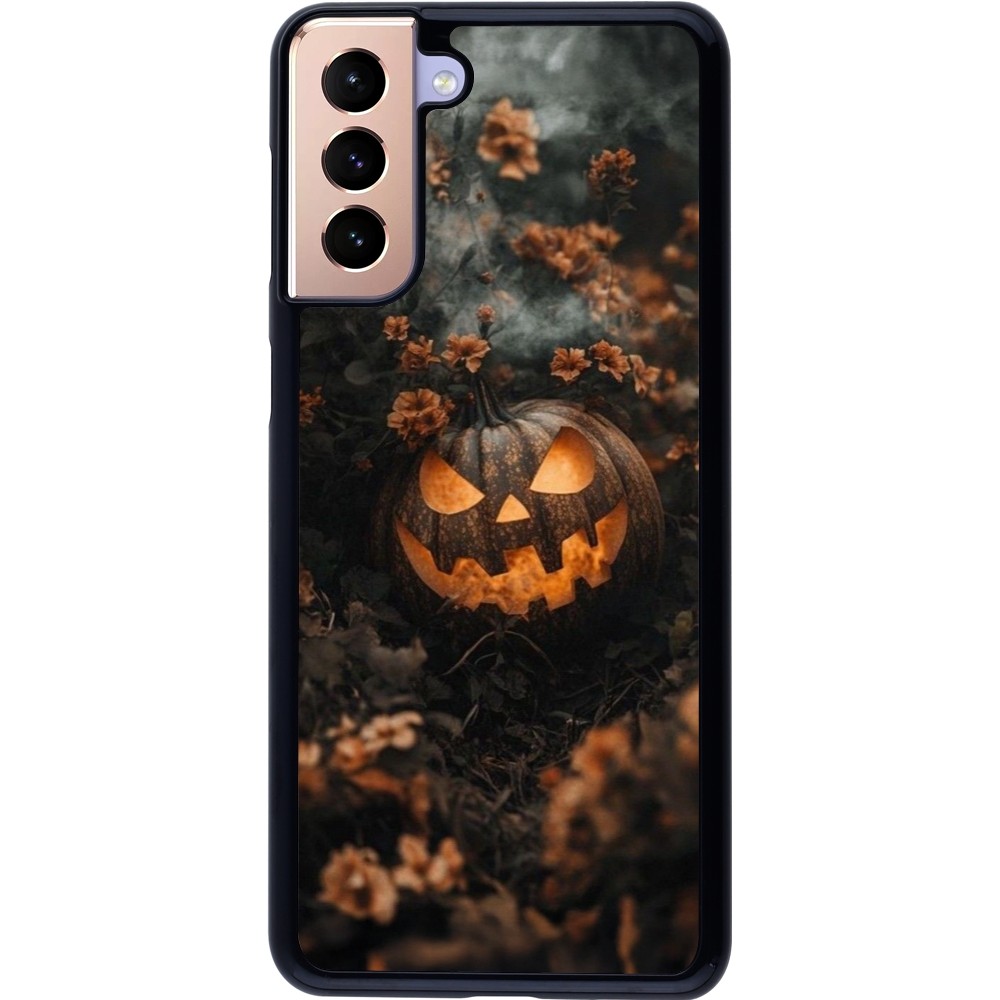 Samsung Galaxy S21+ 5G Case Hülle - Halloween 2025 Pumpkin with flowers