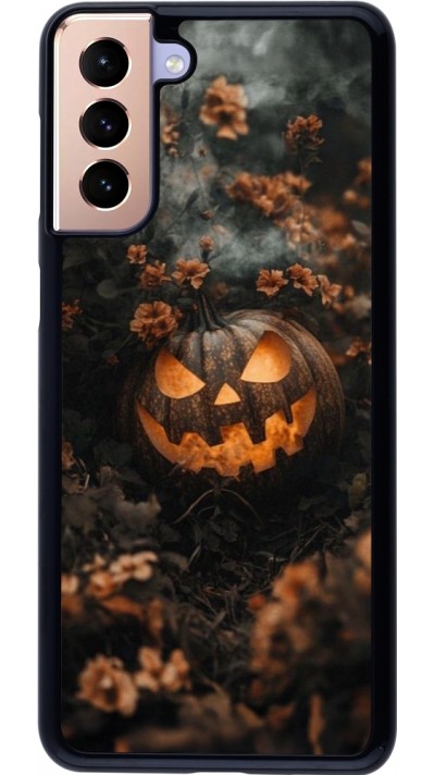Samsung Galaxy S21+ 5G Case Hülle - Halloween 2025 Pumpkin with flowers