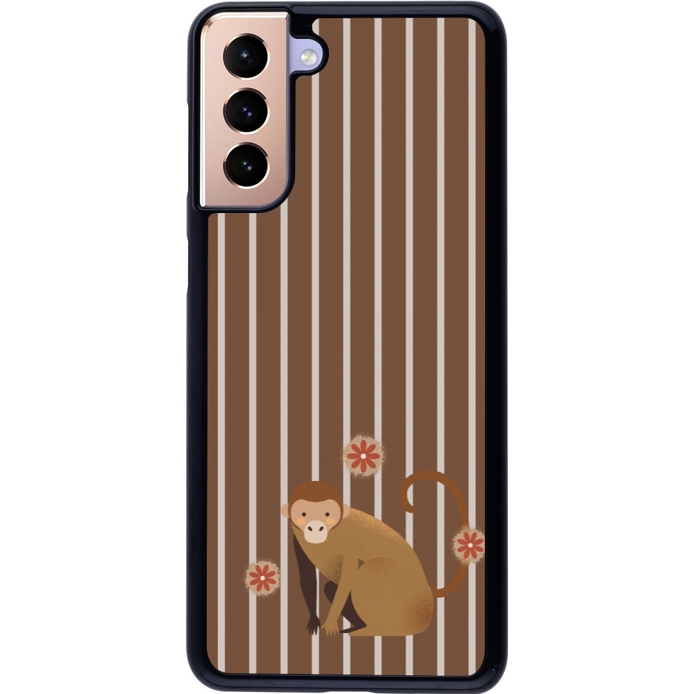 Coque Samsung Galaxy S21+ 5G - Monkey with stripes