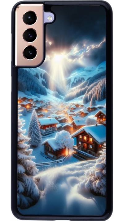 Samsung Galaxy S21+ 5G Case Hülle - Berg Schnee Licht