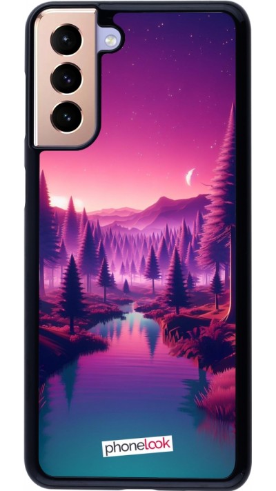 Samsung Galaxy S21+ 5G Case Hülle - Lila-rosa Landschaft