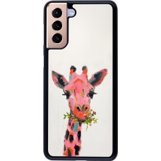 Coque Samsung Galaxy S21+ 5G - Pink Girafe Paint