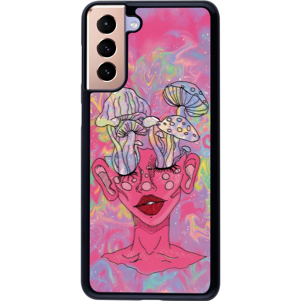 Samsung Galaxy S21+ 5G Case Hülle - Psychedelic pink mushroom