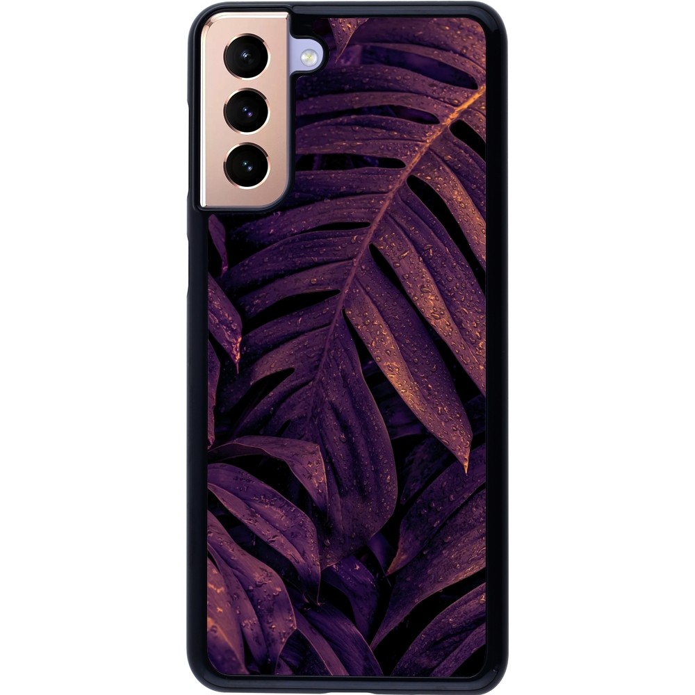 Samsung Galaxy S21+ 5G Case Hülle - Purple Light Leaves