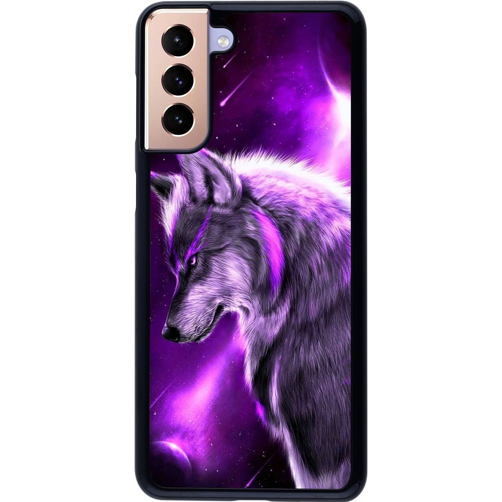 Coque Samsung Galaxy S21+ 5G - Purple Sky Wolf
