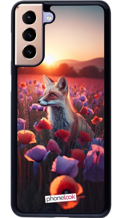 Samsung Galaxy S21+ 5G Case Hülle - Purpurroter Fuchs bei Dammerung