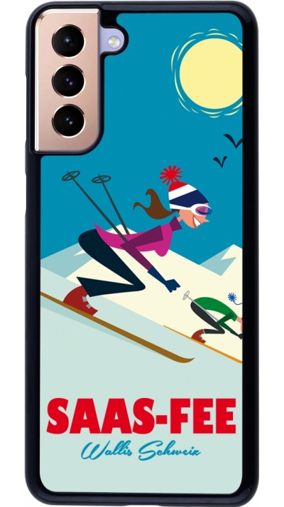 Samsung Galaxy S21+ 5G Case Hülle - Saas-Fee Ski Downhill