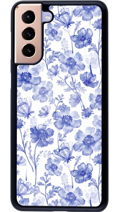 Coque Samsung Galaxy S21+ 5G - Spring 23 watercolor blue flowers