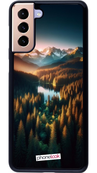 Samsung Galaxy S21+ 5G Case Hülle - Sonnenuntergang Waldsee