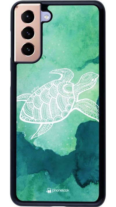 Coque Samsung Galaxy S21+ 5G - Turtle Aztec Watercolor