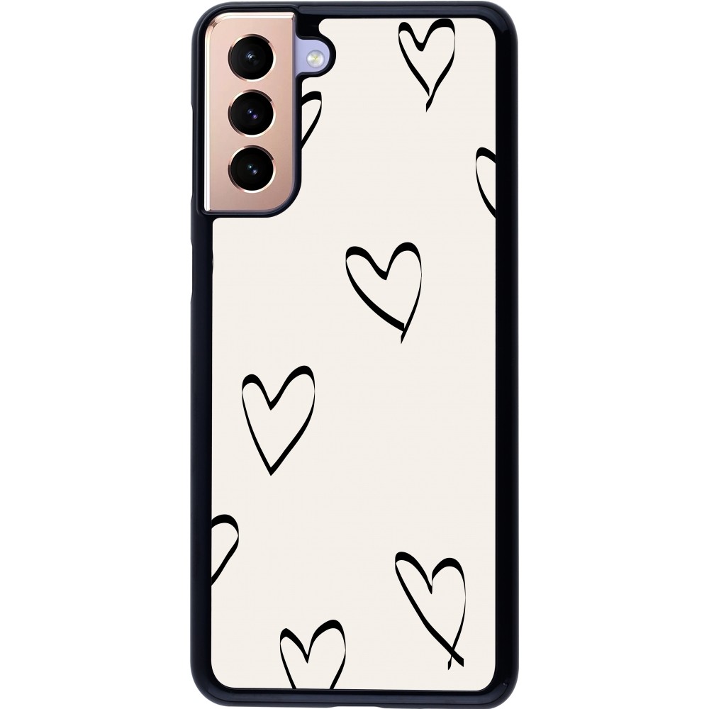 Samsung Galaxy S21+ 5G Case Hülle - Valentine 2023 minimalist hearts
