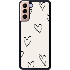 Samsung Galaxy S21+ 5G Case Hülle - Valentine 2023 minimalist hearts