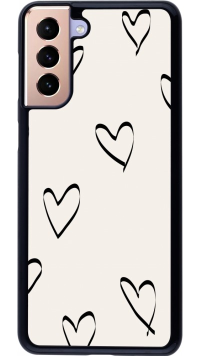 Coque Samsung Galaxy S21+ 5G - Valentine 2023 minimalist hearts