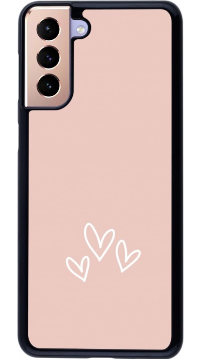Coque Samsung Galaxy S21+ 5G - Valentine 2023 three minimalist hearts