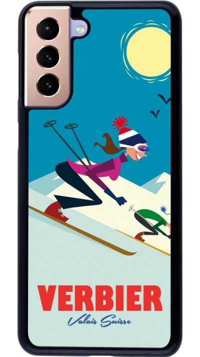 Coque Samsung Galaxy S21+ 5G - Verbier Ski Downhill