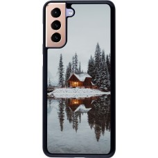 Coque Samsung Galaxy S21+ 5G - Winter 25 Winter house forest afternoon