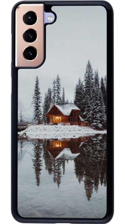 Coque Samsung Galaxy S21+ 5G - Winter 25 Winter house forest afternoon