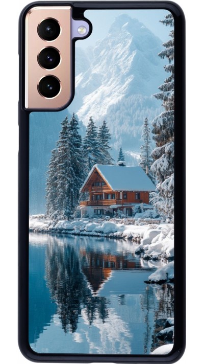 Coque Samsung Galaxy S21+ 5G - Winter 25 Winter house forest day
